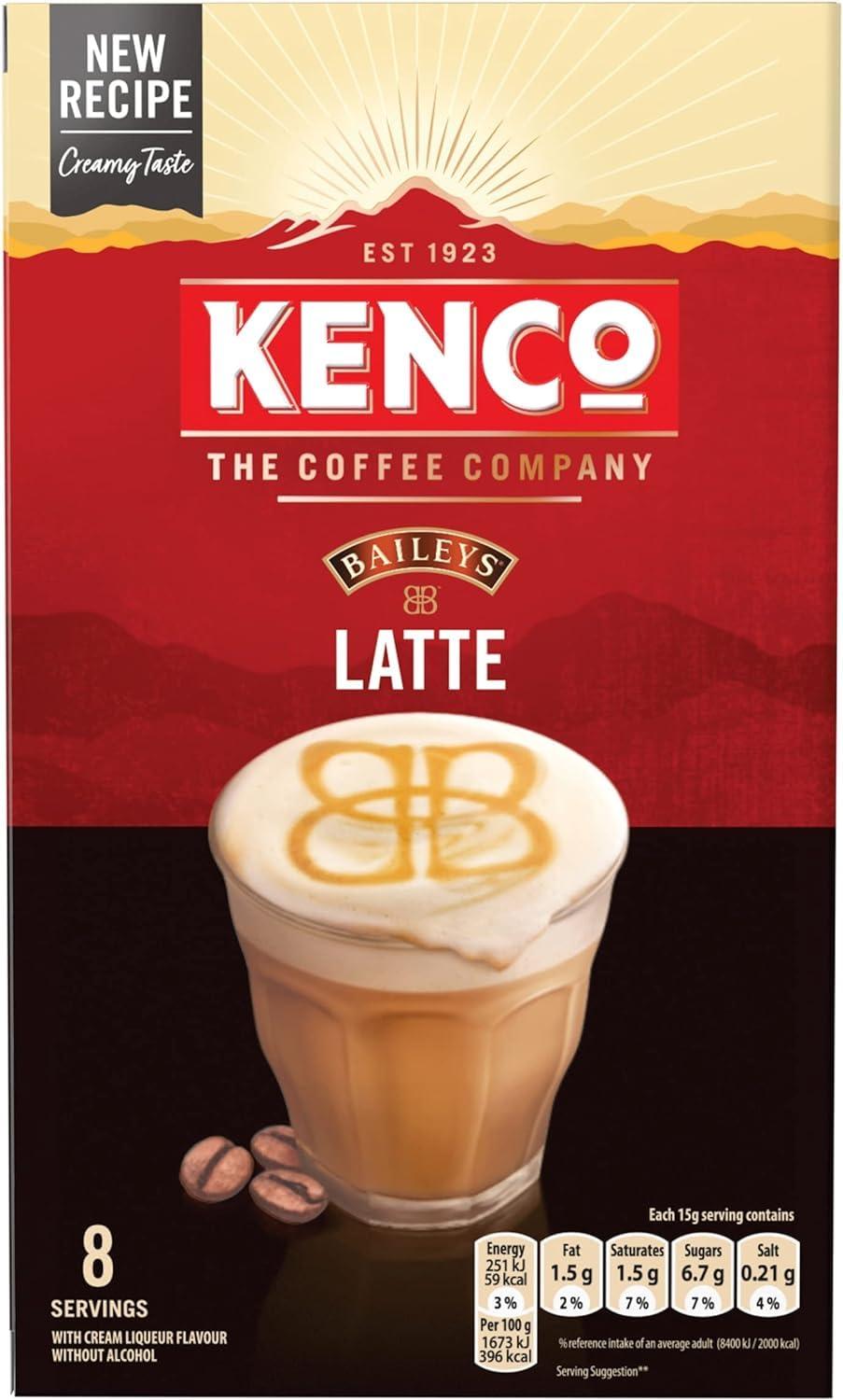 Kenco Kenco Instant Coffee Sachets Pick Any 6 packs from 9 Blend Inc: Almond Latte, Vanilla Latte, Oat Latte, Baileys Latte, Cappuccino, Flat White, ICED HOT salted Caramel Latte Etc.