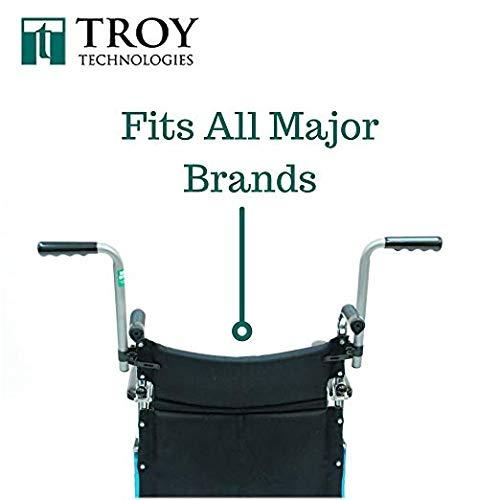 Troy Technologies Inc. Universal Push Wheelchair Handle Extender - Backrest Wheelchair Accessories for Adults – Extendable Handle for Wheelchair & Strollers – Adjustable Extender for Wheelchair for Adults