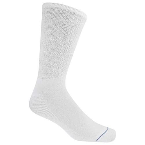 Dr. Scholl\'s Dr. Scholl\'s Men\'s Diabetic & Circulatory Crew Work Socks (4 Pair Pack), White
