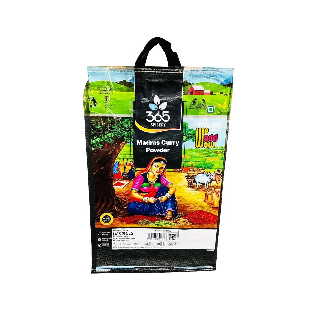 365 Spicery 365 Spicery Madras Curry Powder I Vegan I Gluten Friendly I NON-GMO I Recipe and Spice Mix for Authentic Taste I Spicy Flavor I Easy to Cook I for Healthy Cooking (10kg Bag)