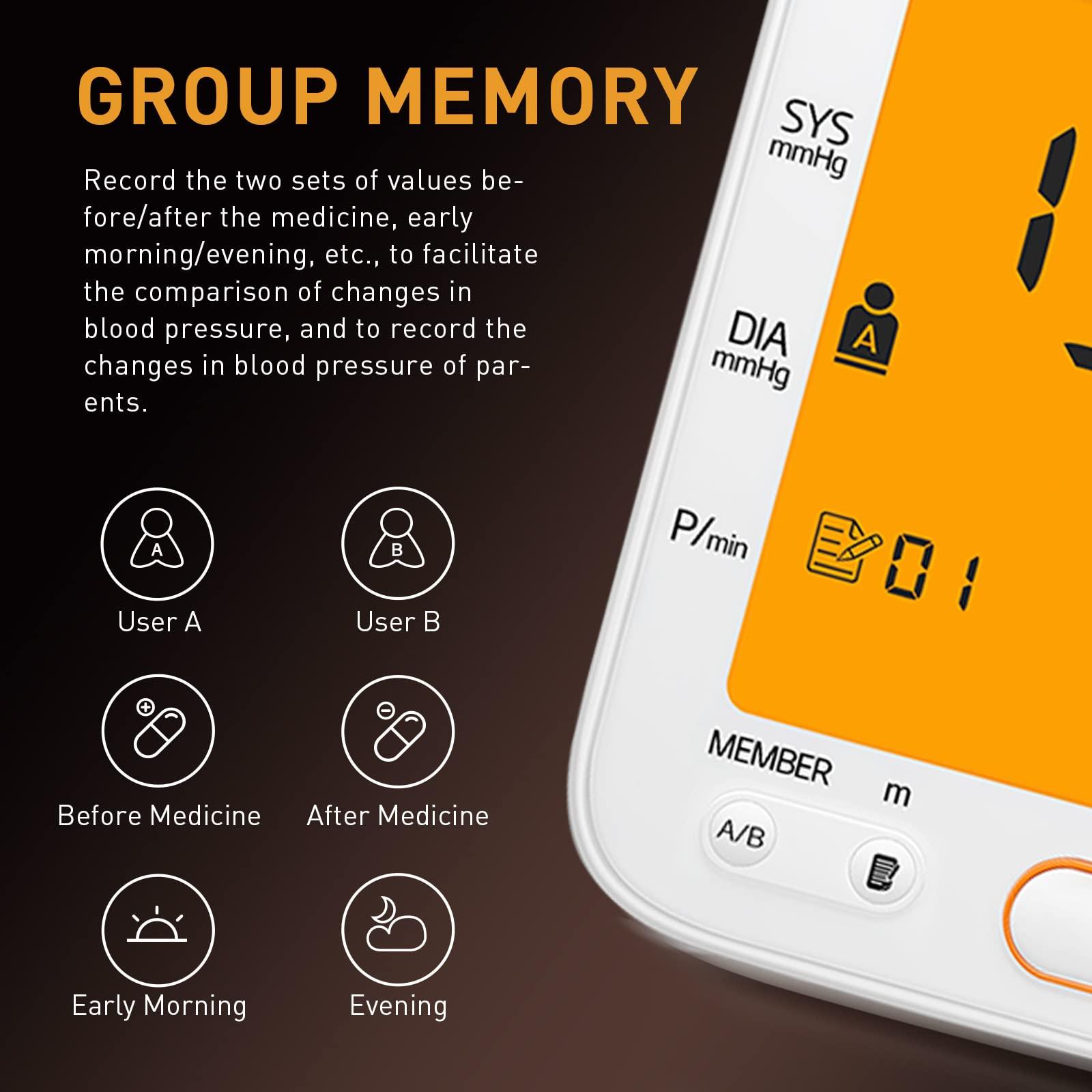 yuwell yuwell Blood Pressure Monitors/Machine for Home Use, Automatic Digital BP Cuff 17.7 inch, Largest Backlit Display, AC Adapter, 2-Users, 198 Recordings,Style 680 Series