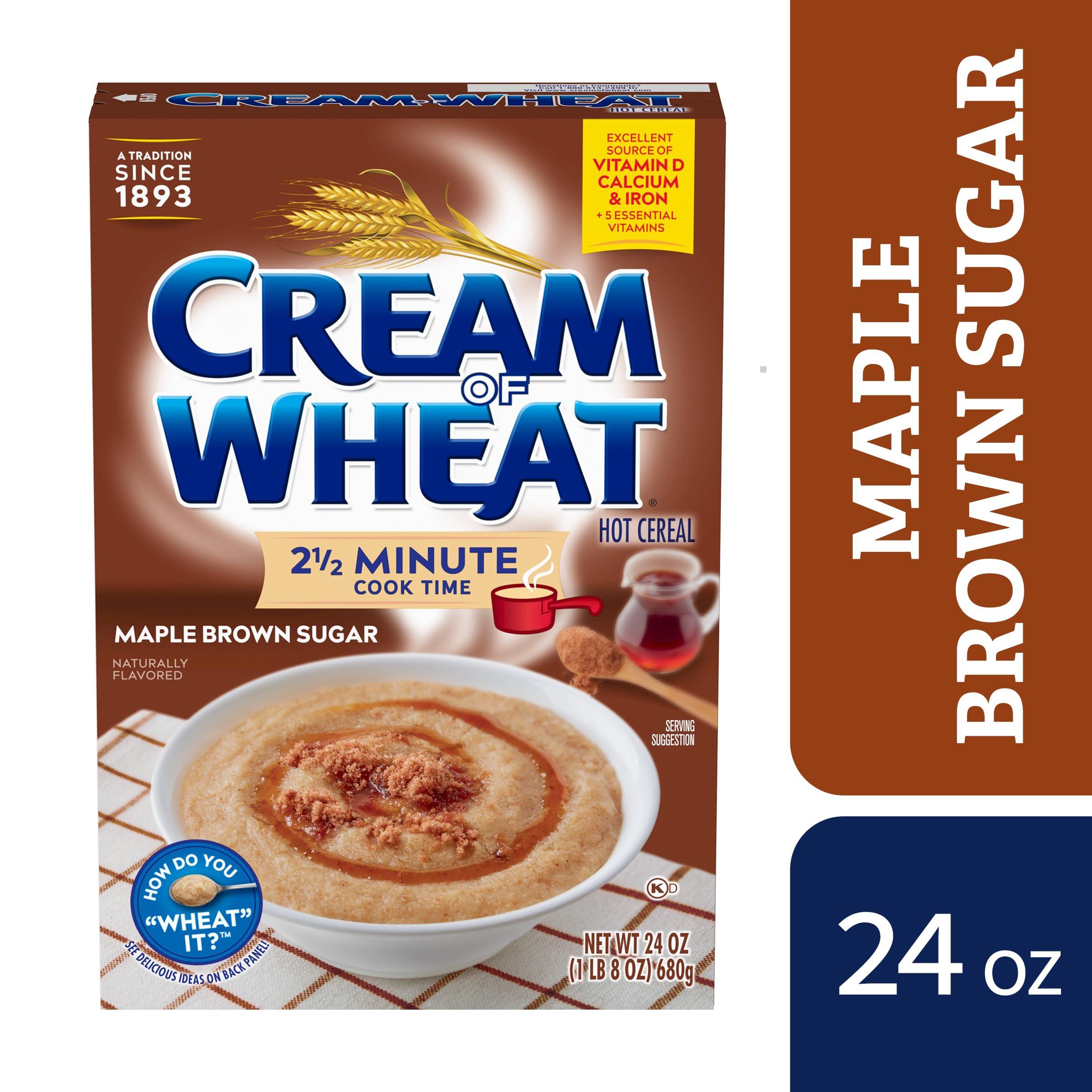 Cream of Wheat Cream of Wheat Maple Brown Sugar Hot Cereal, 2 1/2 Minute Cook Time, 24 Ounce