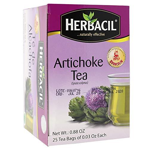 Herbacil Herbacil Artichoke Tea, Herbal Tea, Caffeine-Free, 2-pack of 25 tea bags per box (50 bags)