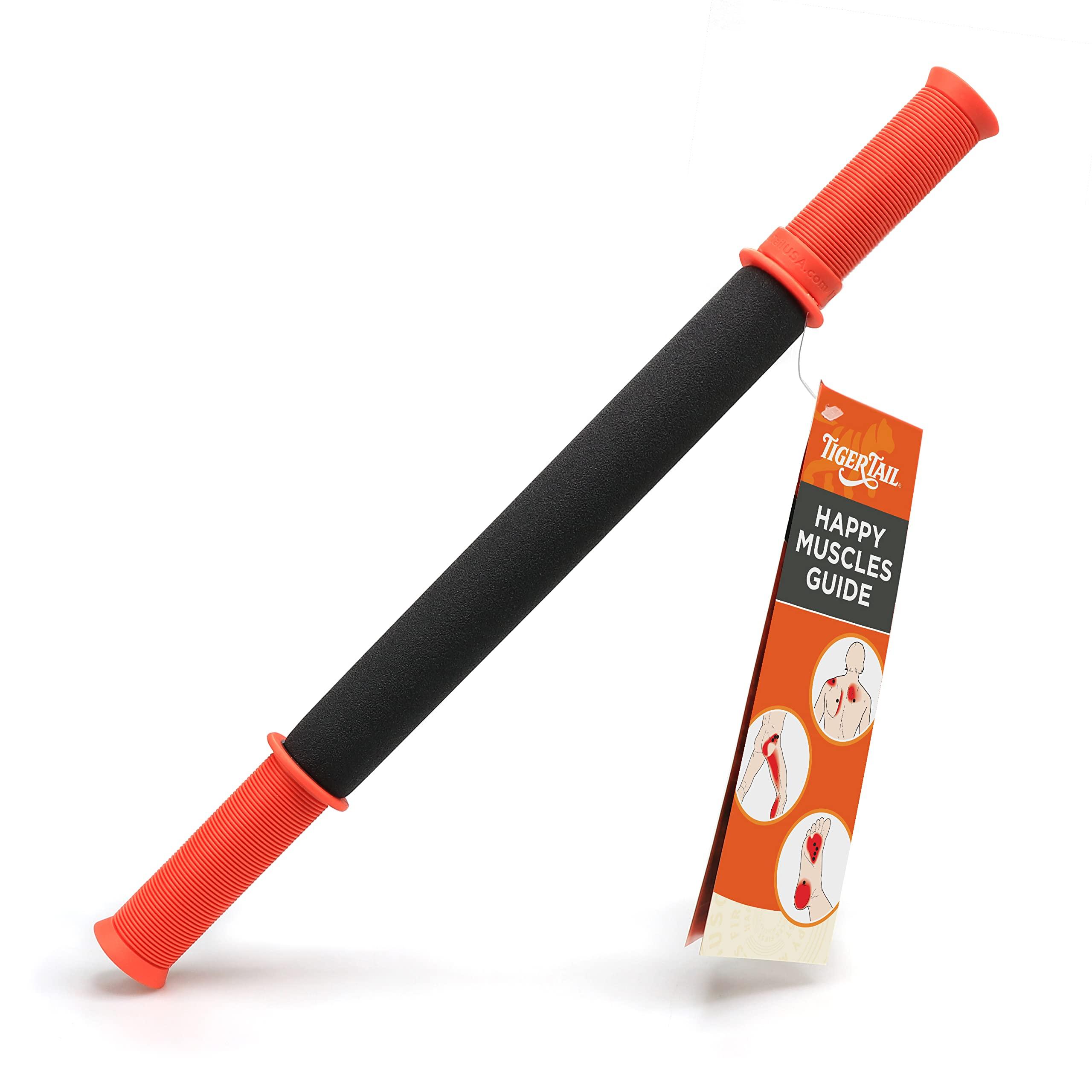 Tiger Tail Tiger Tail 18in Massage Stick Portable Roller, Handheld, Deep Tissue Foam Roller, Body Massage and Myofascial Release Tool for Legs, Neck, Calves, Thighs, Shins & Back, The Original 18, Made in USA