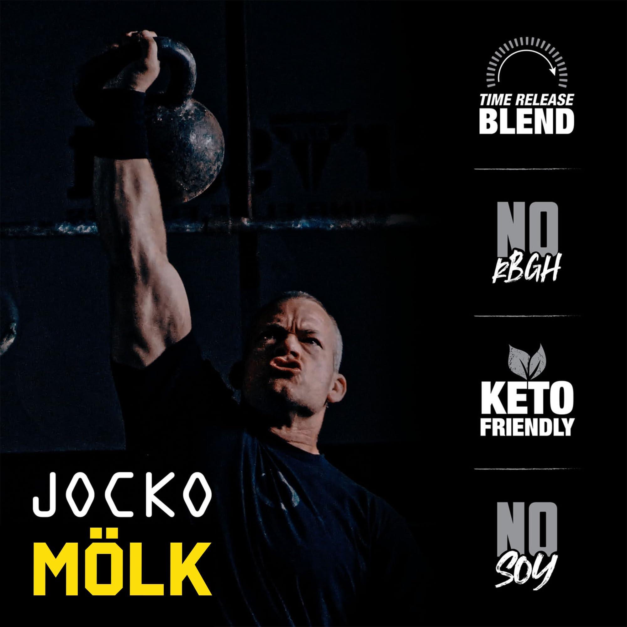 Jocko Fuel Jocko Mlk Whey Protein Powder 22g Low Sugar Monk Fruit Blend - Muscle Recovery & Growth, Packaging May Vary (31 Servings, Banana Cream)