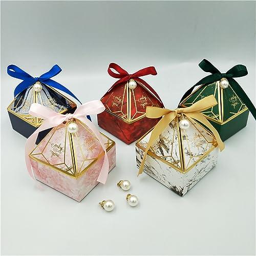 HMLTD Christmas Gifts Boxes Surprise Gift Box Gift Box Wedding Supplies Party Candy Box Baby Shower Paper Chocolate Boxes New Prismatic Creative Bronzing Packaging Boxes Gift Boxes for Presents, Shirt, Robe