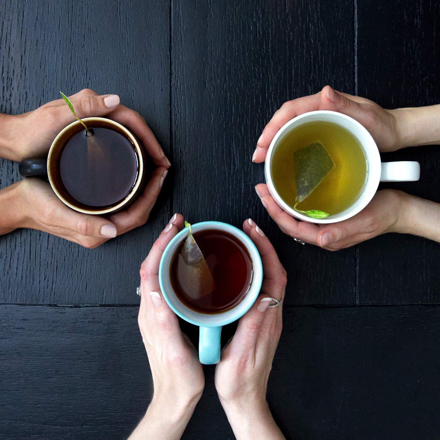 Tea Forte Tea Forte Tea Tasting Assortment Premium Tea Petite Presentation Box, Tea Sampler Gift Set, 10 Count, 1 of Each Variety Individually Wrapped Handcrafted Pyramid Infuser Bags