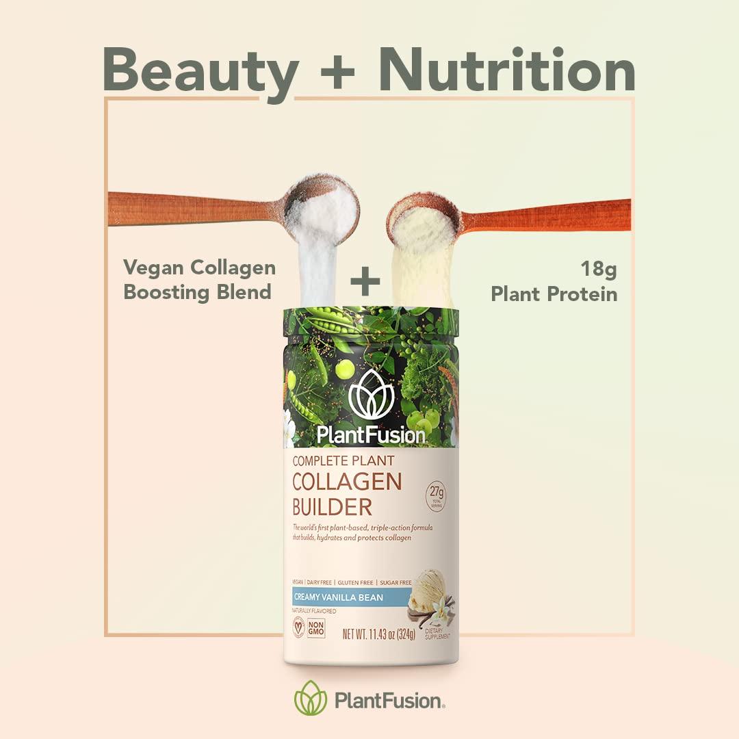PlantFusion PlantFusion Vegan Collagen Powder - Plant Based Collagen Protein Powder For Muscle & Joints, Hair, Skin & Nails - Keto, Gluten Free, Soy Free, Non-Dairy, No Sugar, Non-GMO - Chocolate 11.43 oz