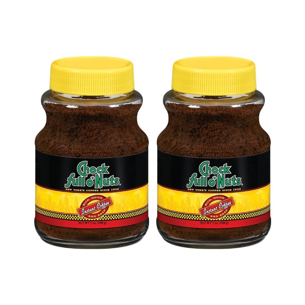 Chock Full o' Nuts Chock Full o' Nuts Coffee, Regular Instant Coffee, 7 Ounce (Pack of 2)