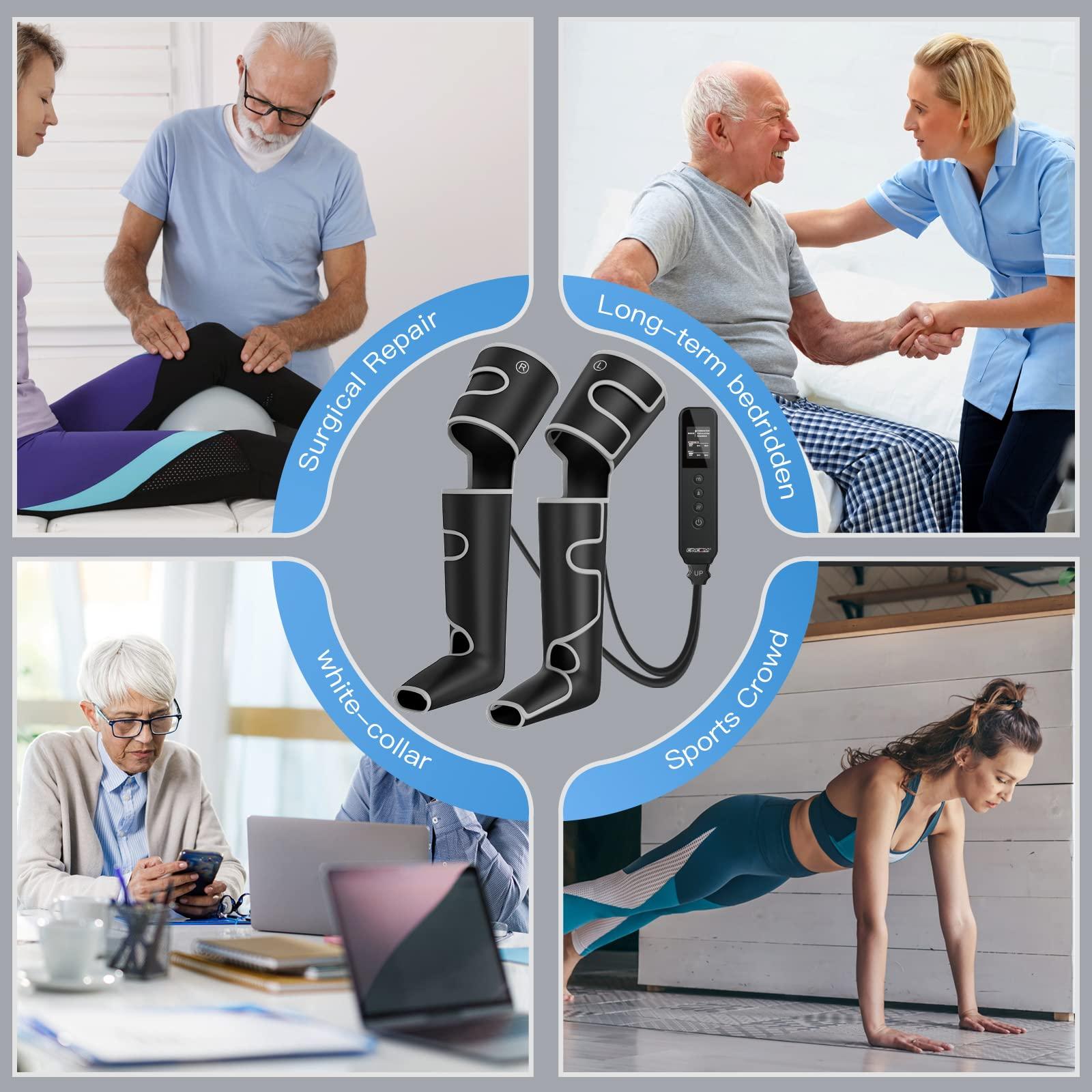 CINCOM CINCOM Leg Massager with Heat, Air Compression Leg Massager for Circulation, Full Leg Massager with 3 Heats 3 Modes 3 Intensities Sequential Compression Device Father\'s Mother\'s Day Gifts