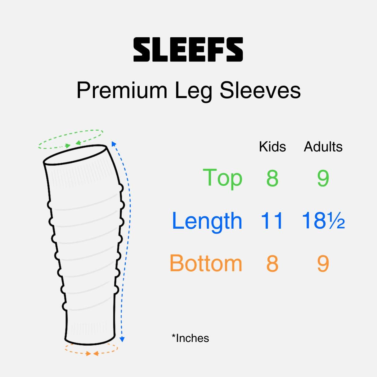 SLEEFS SLEEFS Calf Compression Leg Sleeves - Football Leg Sleeves for Youth Athletes - Shin Splint Support (Gray)