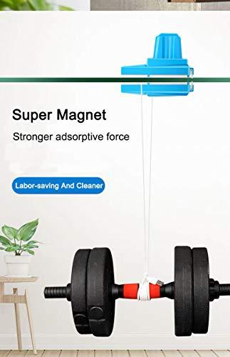 KOKITEA KOKITEA Double-Sided Window Cleaner Glass Wiper Magnetic Cleaning Tools, 5-Gears Adjustable Magnetic Glider Washing Brush Tools, for High-Rise Double Car Glazed Windows Thickness 0.3"-1.2" (Blue)