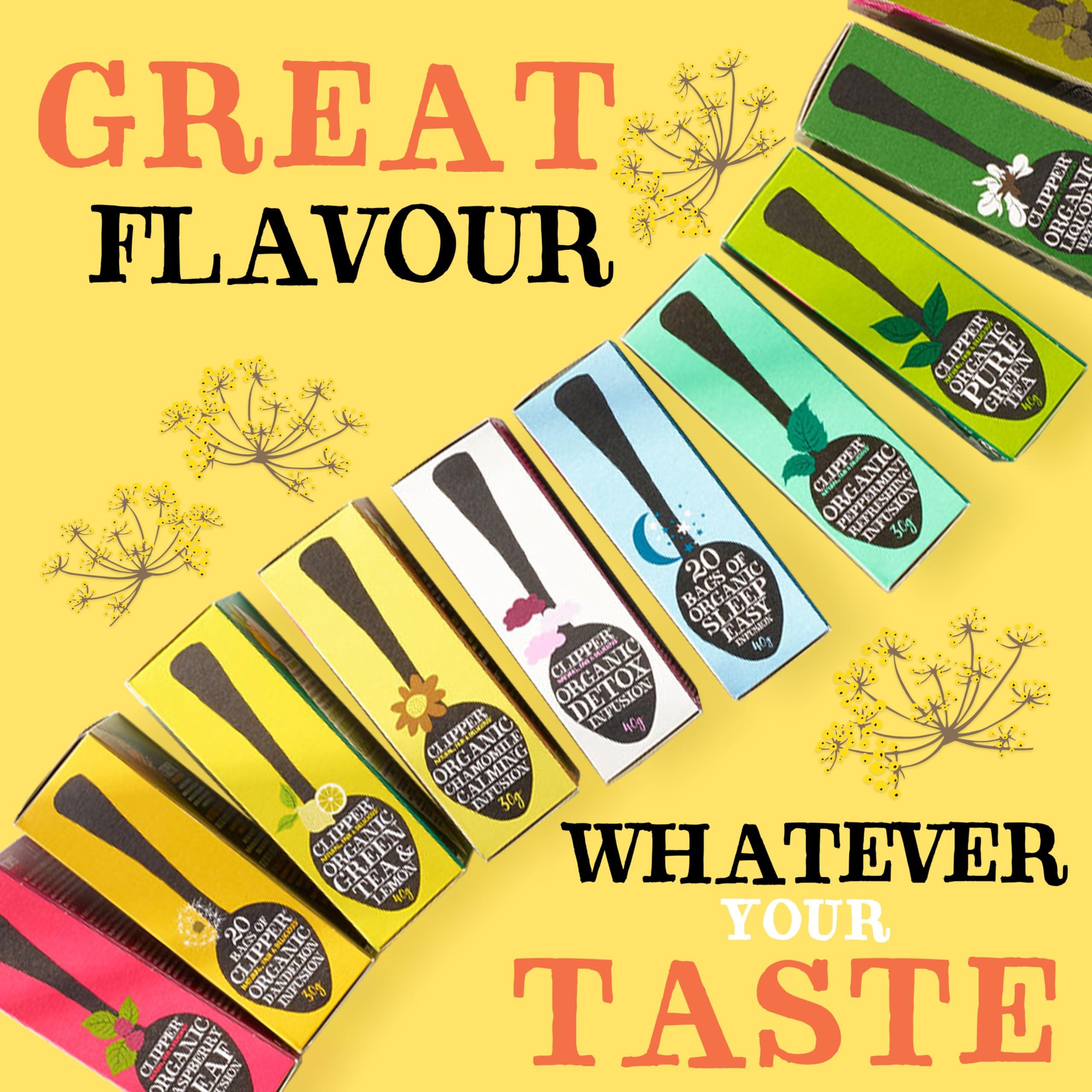 Clipper Natural, Fair & Delicious Clipper Tea Spicy Chai Herbal Tea Caffeine Free, USDA Organic, Great Hot or Iced Warming, Spicy, Natural, Fair & Delicious 20 Tea Bags