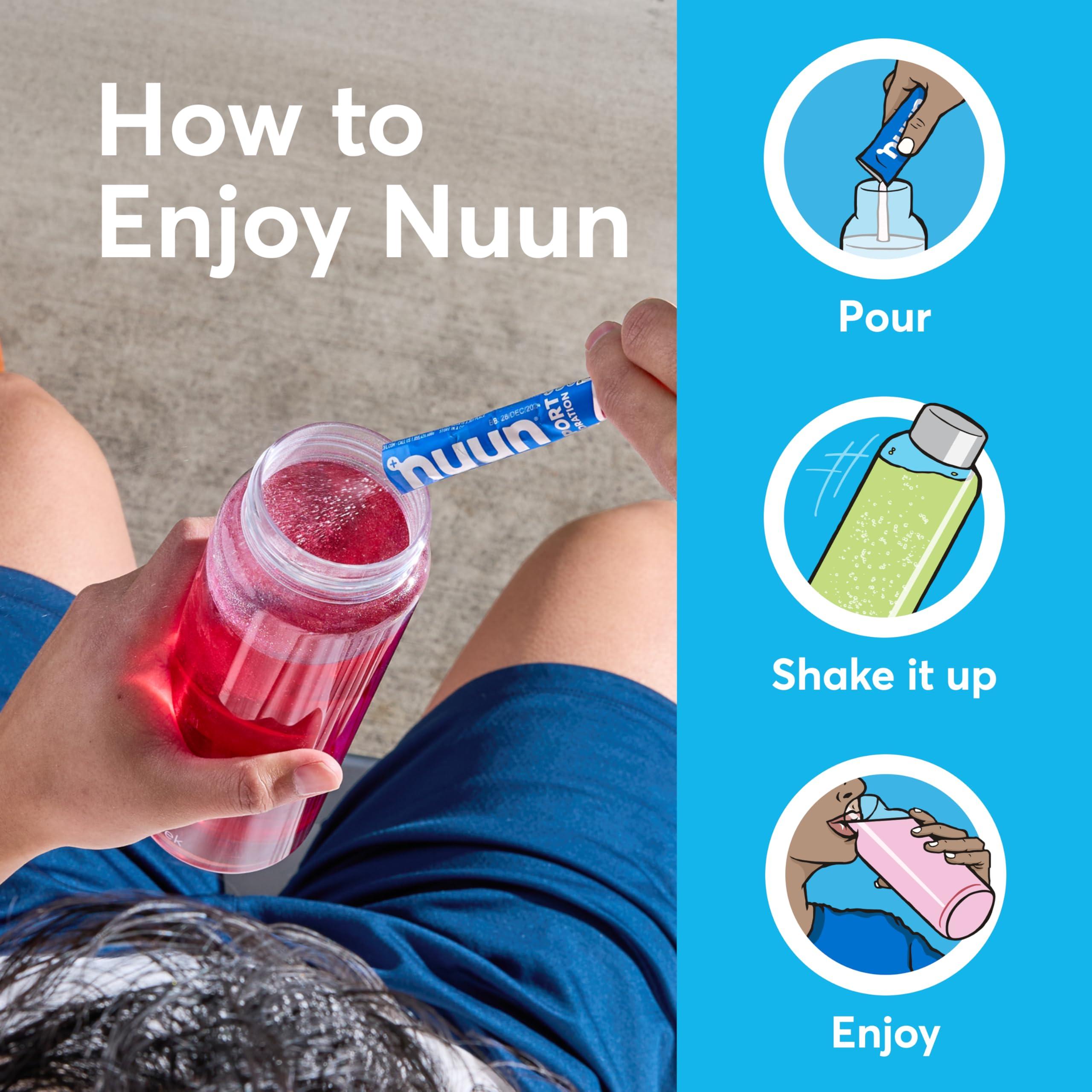 Nuun Nuun Sport Electrolyte Powder Packets - Mixed Berry Flavor | 5 Essential Electrolytes for Hydration | Easy Open Drink Mix with Magnesium | 1g Sugar | Non GMO, Vegan | 16 Single Serving Sticks
