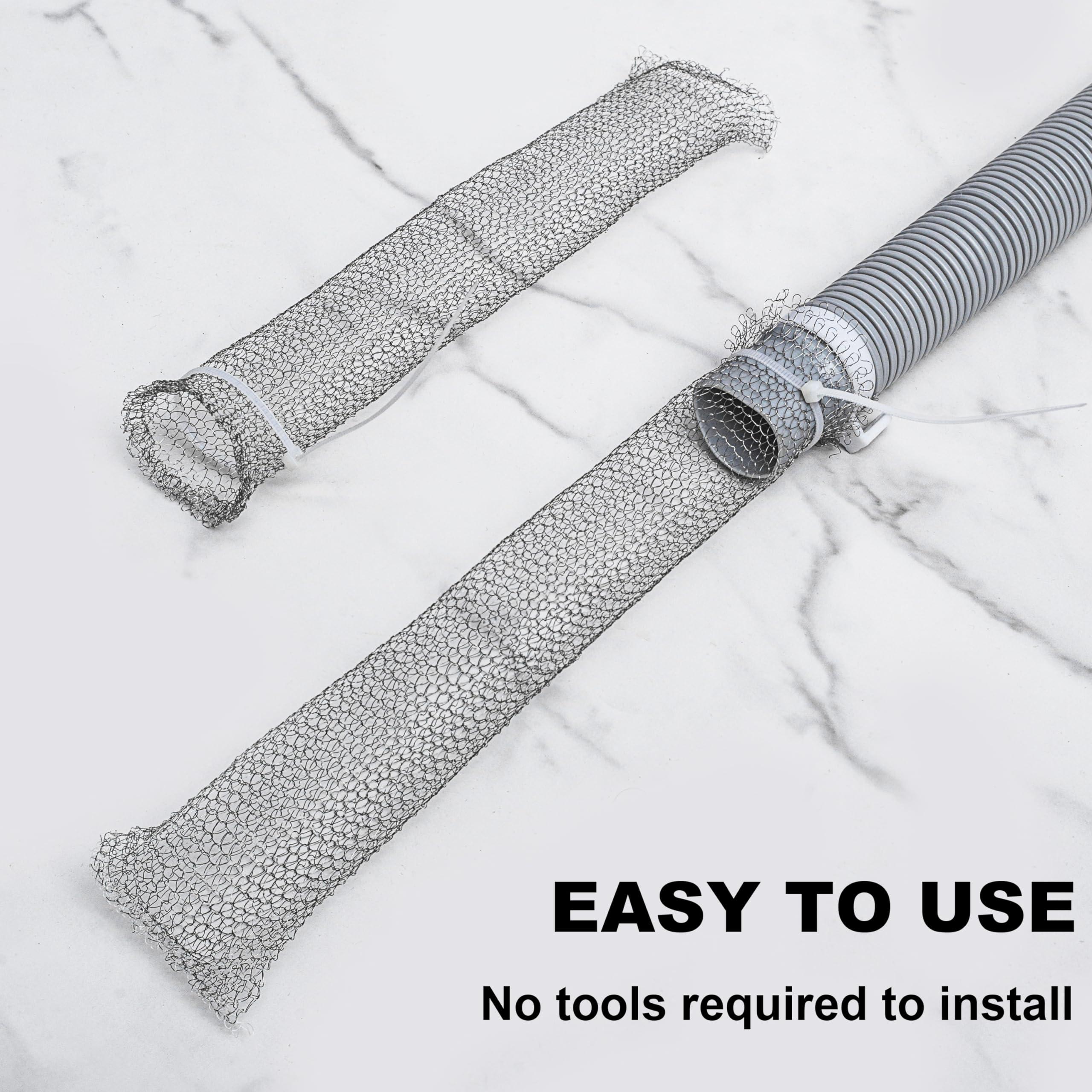 BRENSTEN BRENSTEN Washing Machine Lint Traps 24-Pcs Washing Machine Lint Catcher with Cable Ties Rust-Proof Stainless Steel Mesh Washer Lint Catcher Drain Hose Screen Filters Prevent Clogging of Drains