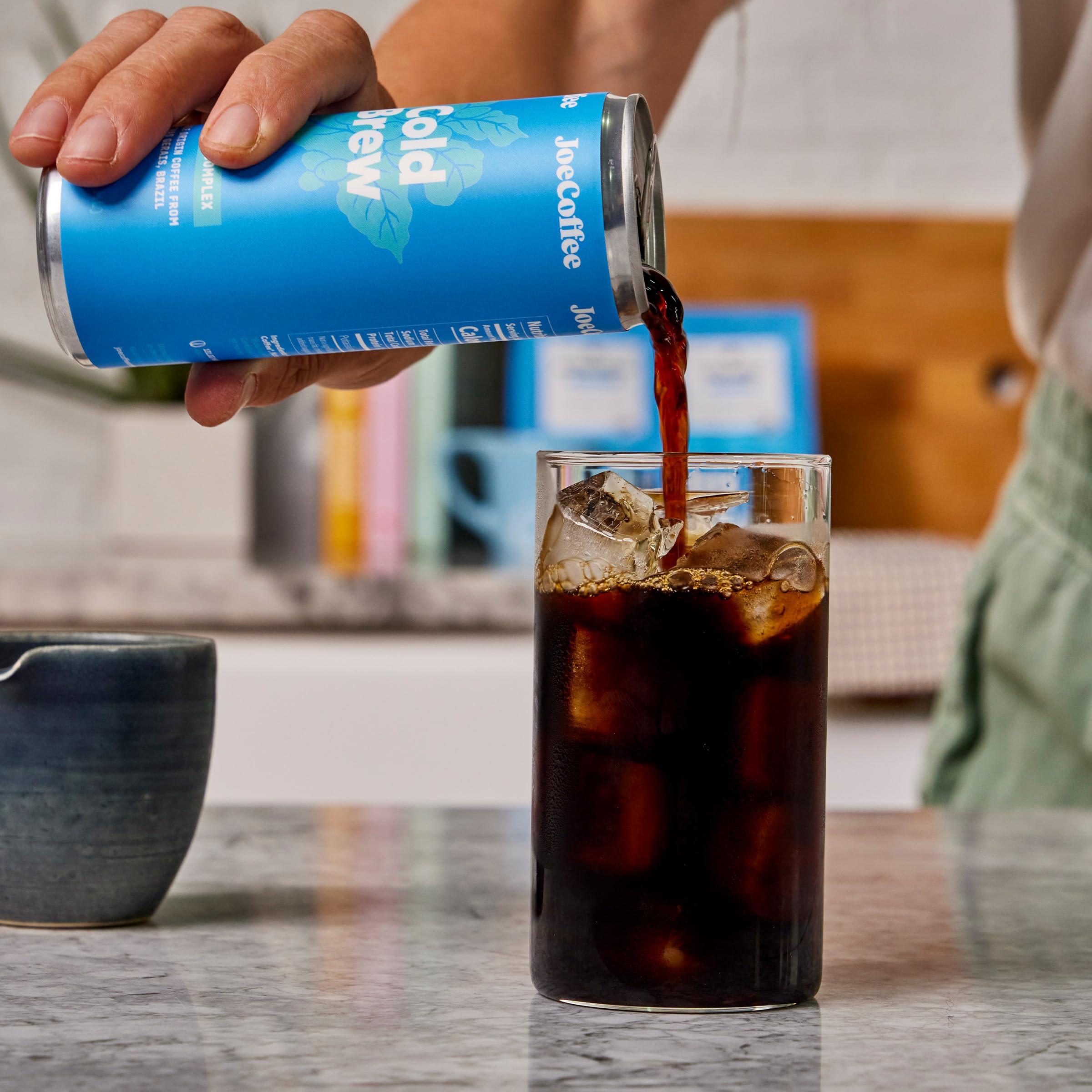 JOE COFFEE COMPANY Joe Coffee Company (NYC Roaster) Black Cold Brew Ready to Drink Coffee Cans (Pack of 12), RFA Certified, Kosher, Climate Friendly, Specialty Coffee