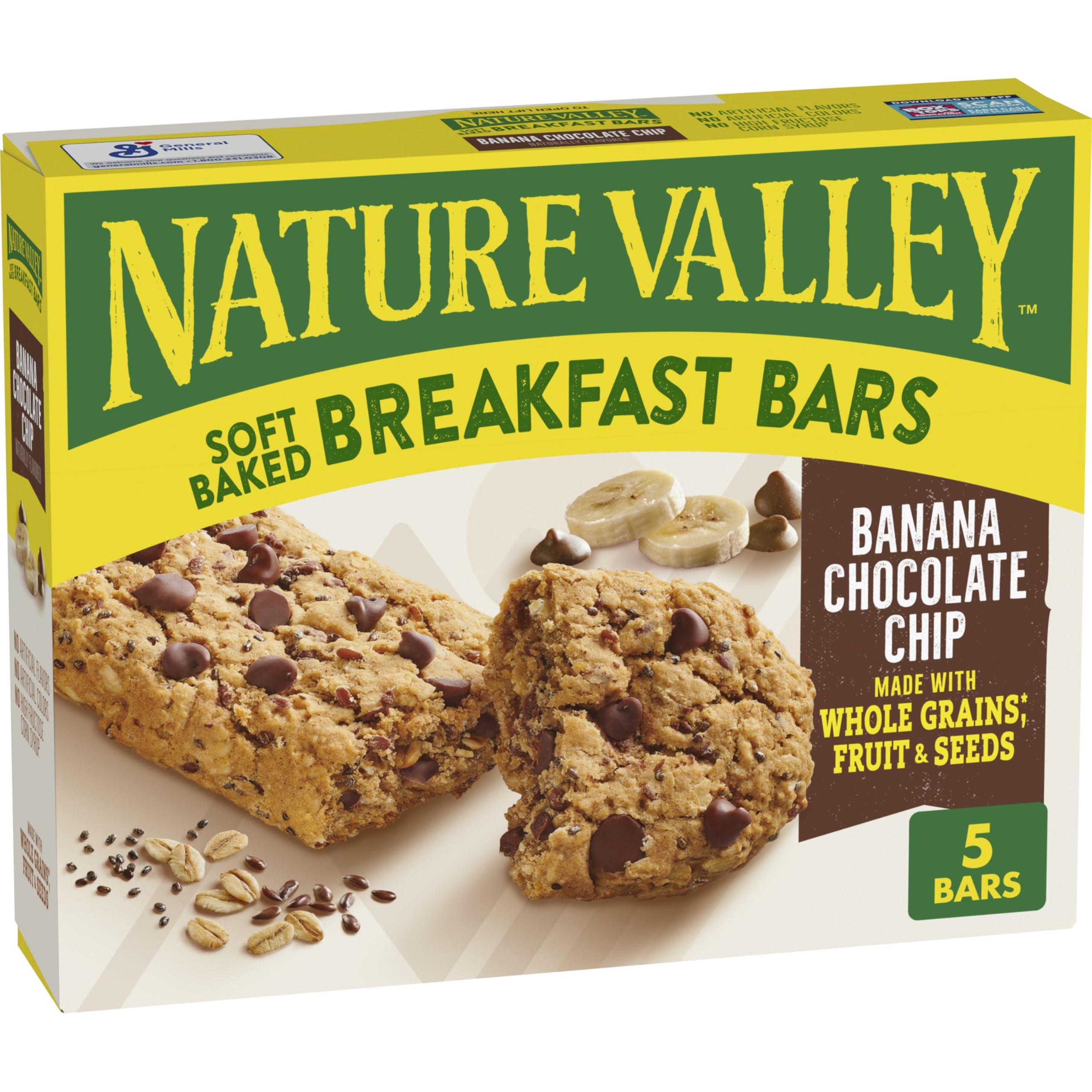 Nature Valley Nature Valley Soft Baked Breakfast Bars, Banana Chocolate Chip, Morning Snacks, 5 Count, 8.85 oz
