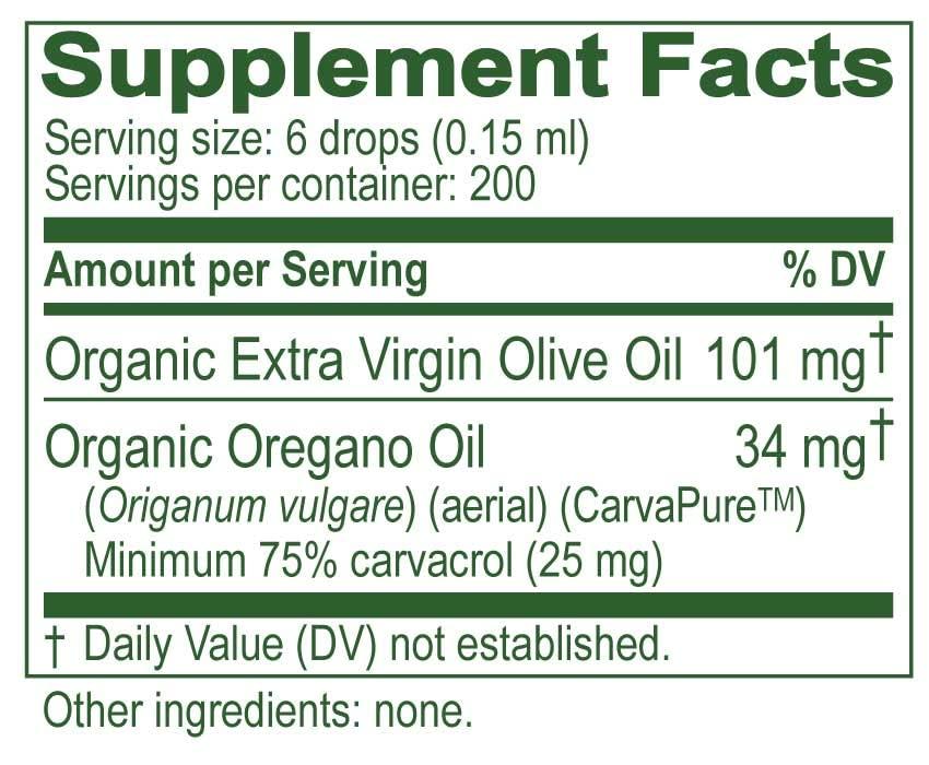 Island Nutrition Island Nutrition, Oil of Oregano Organic Liquid Drops (1 fl oz) - Blend of Organic Oregano Oil & Olive Oil, Grown in Spain