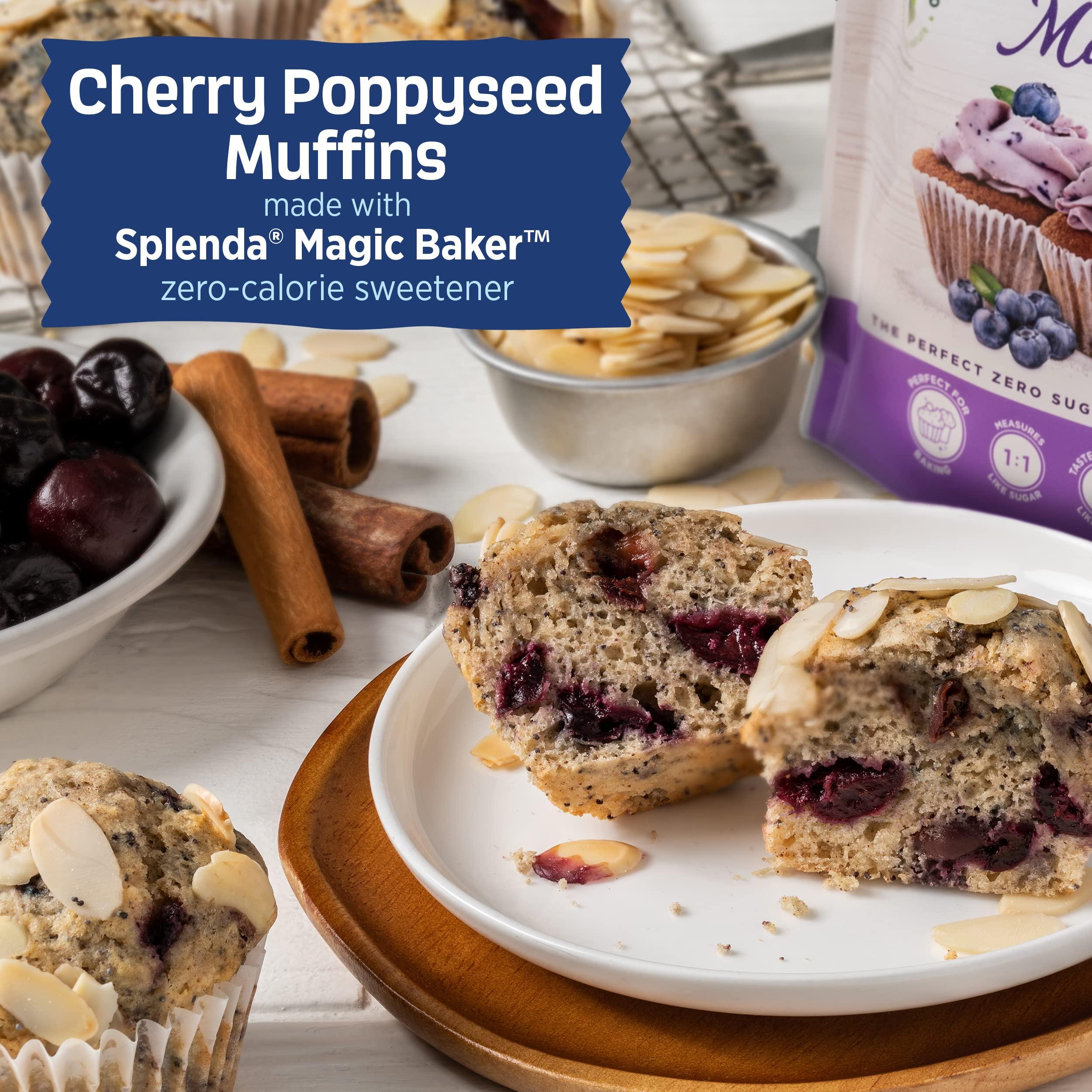 SPLENDA SPLENDA Magic Baker Zero Calorie Plant Based Granulated Baking Blend with Stevia, Erythritol and Allulose – Zero Sugar, Keto Friendly, 1lb (16 oz) Pouch (Pack of 1), White