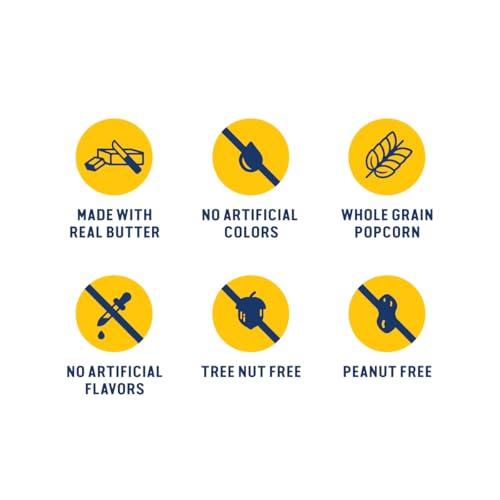 SkinnyPop SkinnyPop Butter Popcorn, Gluten Free, Non-GMO, Healthy Popcorn Snacks, Skinny Pop, 4.4oz Grocery Size Bag