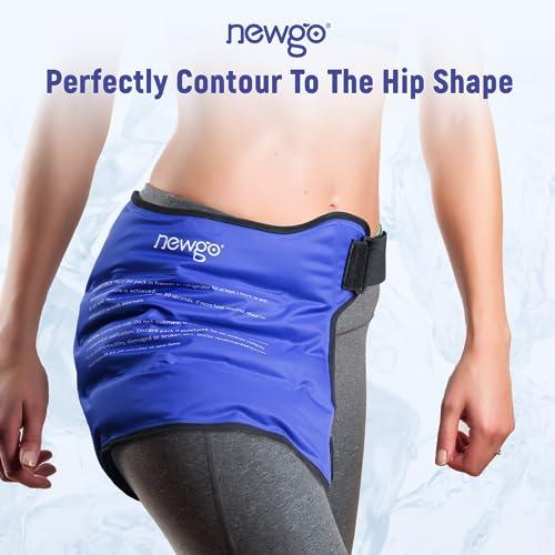 NEWGO NEWGO Ice Pack for Hip Replacement Surgery, Gel Cold Pack Hip Ice Wrap for Hip Bursitis, Sciatica, Flexor Pain, Inflammation, Swelling - Blue