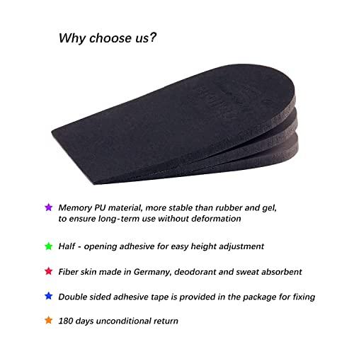 SIIHEA SIIHEA Adjustable Heel Lifts for Shoes, 1/4\'\' Height Increase Insoles for Achilles Tendonitis, Heel Pain, Leg Length Discrepancy, Plantar Fasciitis, Shoe Lifts (Small (Pack of 1), Black)