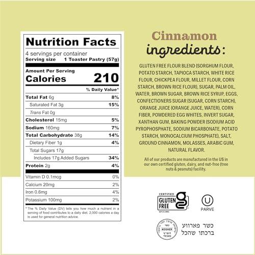 Katz Gluten Free Katz Gluten Free Toaster Pastries. Cinnamon. Easy Breakfast Food Or Anytime Healthy Snacks For Adults & Kids. Gluten Free. Dairy Free, Nut Free, Peanut Free, Soy Free. Kosher Snacks. Healthy Snacks For Adults & Kids 8 OZ (Pack Of 1)