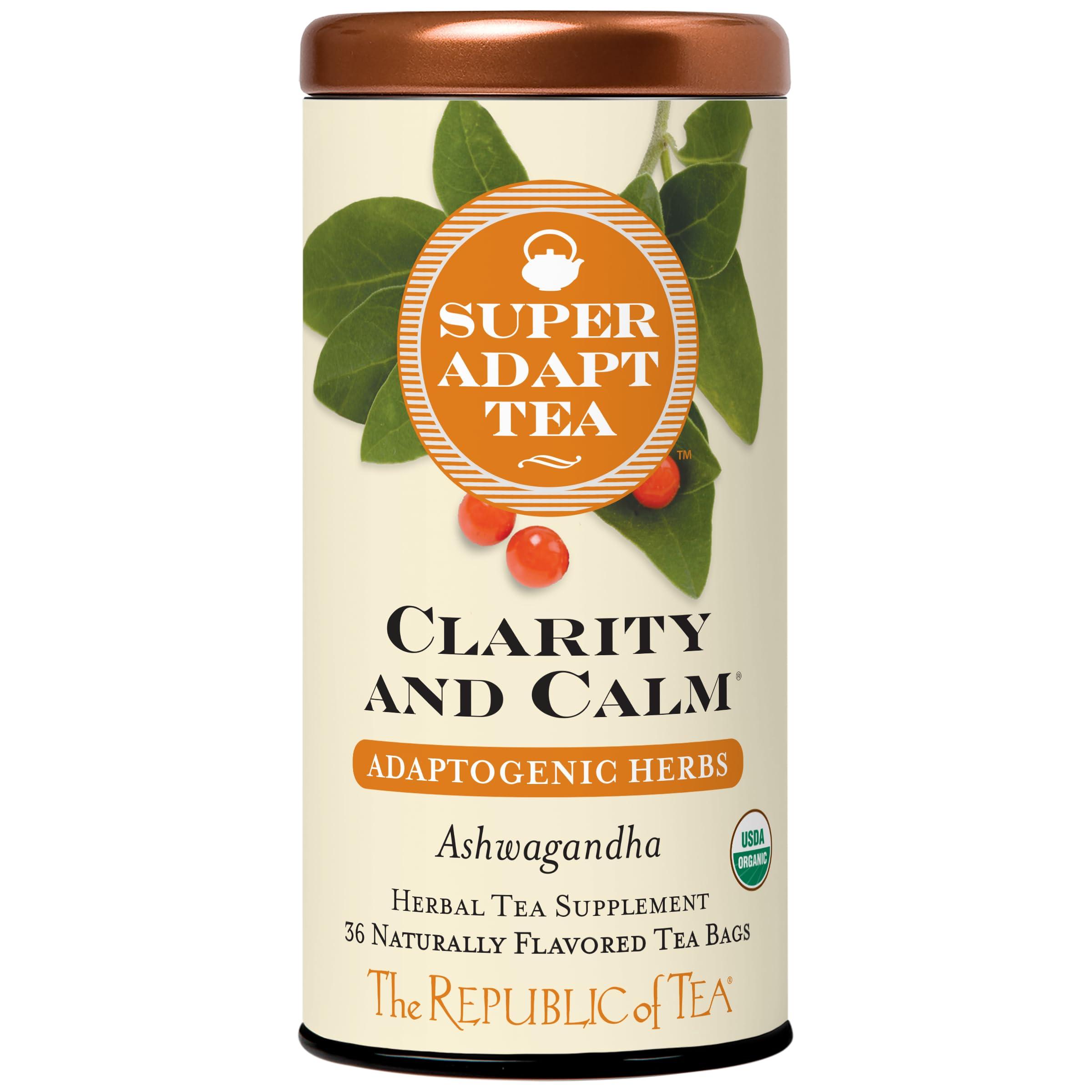 The Republic of Tea The Republic of Tea - Clarity and Calm SuperAdapt Herbal Tea, 36 Tea Bags, Organic, Caffeine Free, Ashwagandha