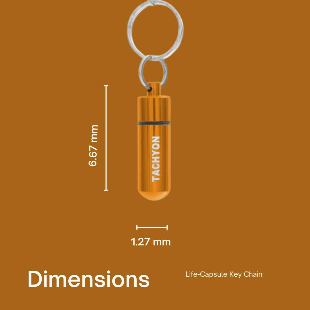 Advanced Tachyon Technologies EMF Pocket Protector - Life-Capsule Key Ring Protects from EMF and Energizes The System (Gold)