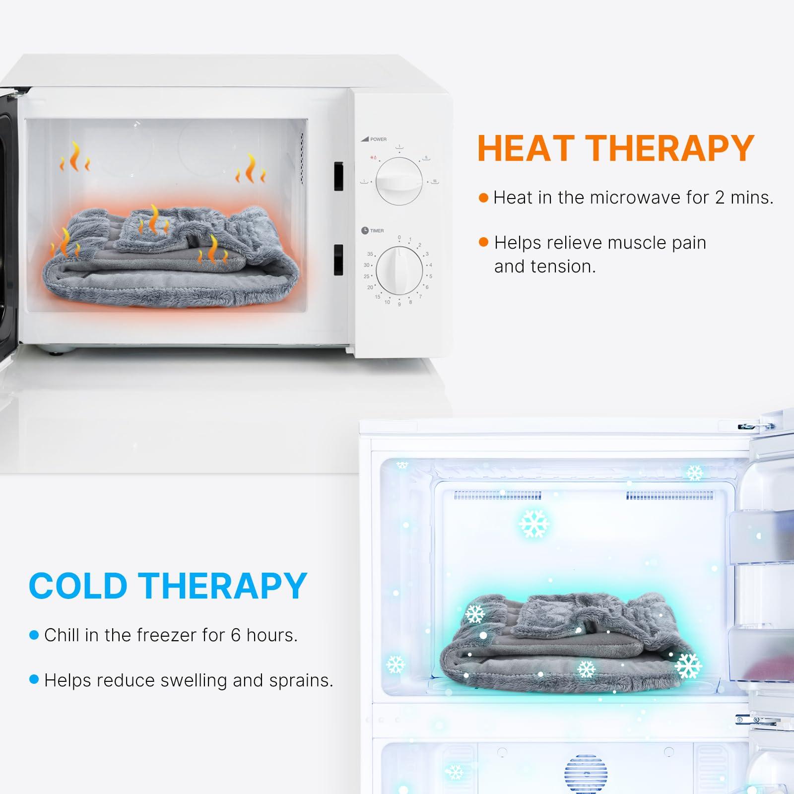 Atsuwell Atsuwell Microwave Heating Pad for Knee, Microwavable Heated Knee Wrap for Elbow, Cramps, Muscle, Joint, Knee Heating Pad Microwavable for Warm Compression, 2 Packs