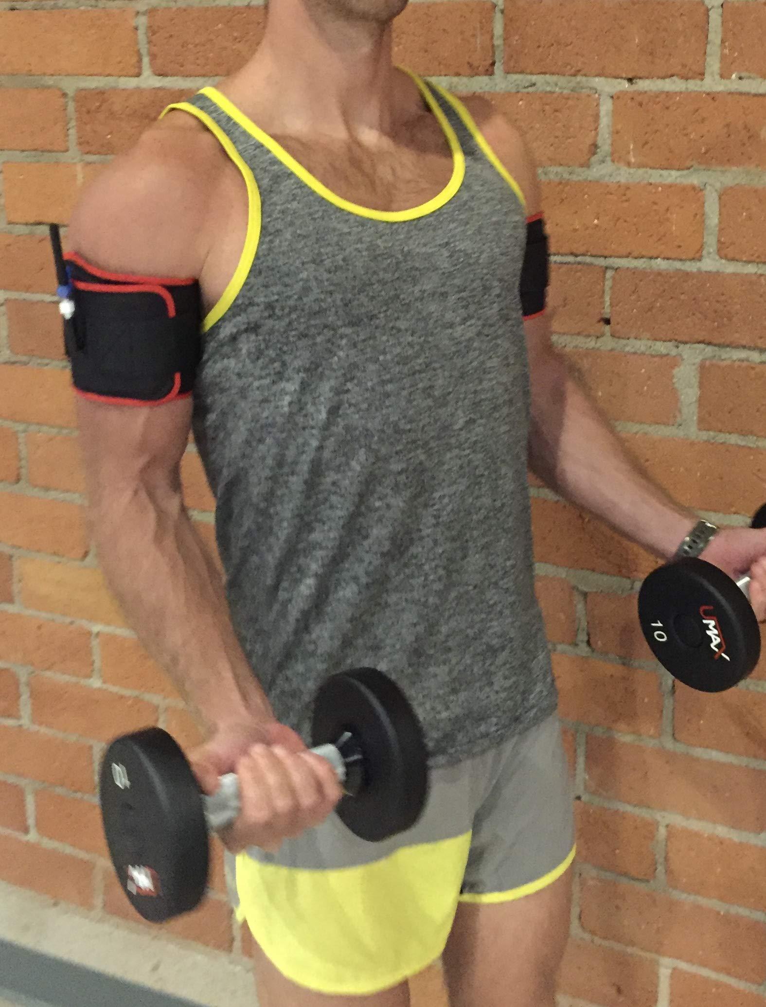 BFR Therapy Blood Flow Restriction Cuffs (BFR) Training Therapy Occlusion Restriction Cuffs with mmHg Monitor and Pump