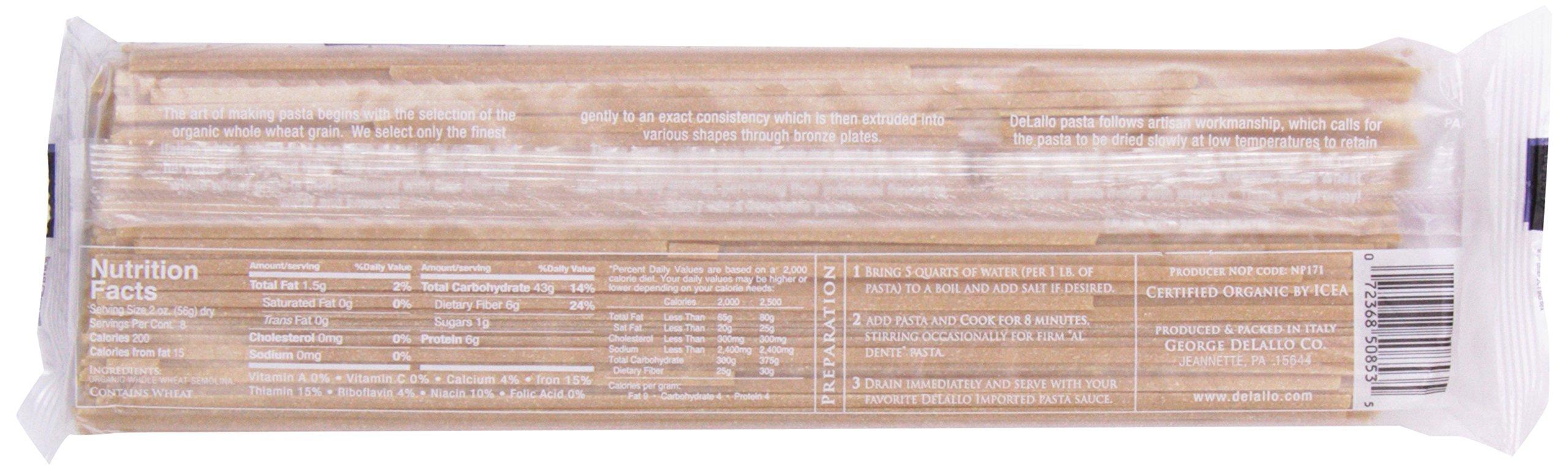 DeLallo DeLallo Whole Wheat Linguine Organic Pasta, 16 Oz