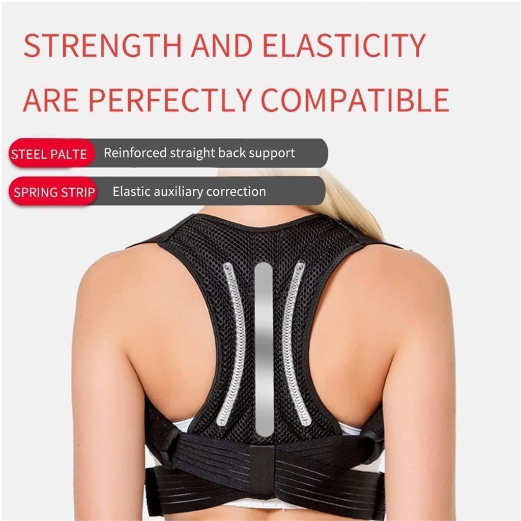 KANDUO KANDUO Posture Corrector-Back Brace for Men and Women- Fully Adjustable Straightener for Mid, Upper Spine Support- Neck, Shoulder, Clavicle and Back Pain Relief-Breathable (Color : Medium)