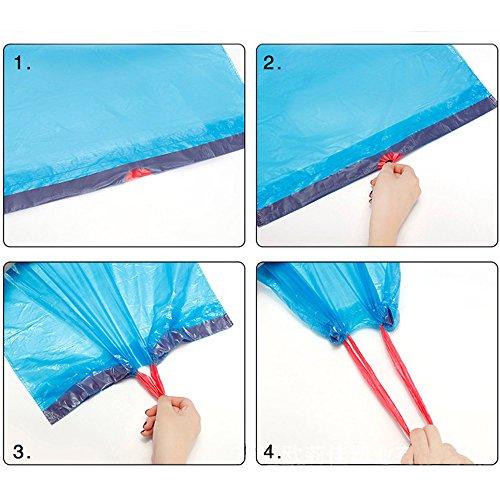 Yarebest Yarebest 8 Gallon Garbage Bags Trash Bags with Drawstring, Blue