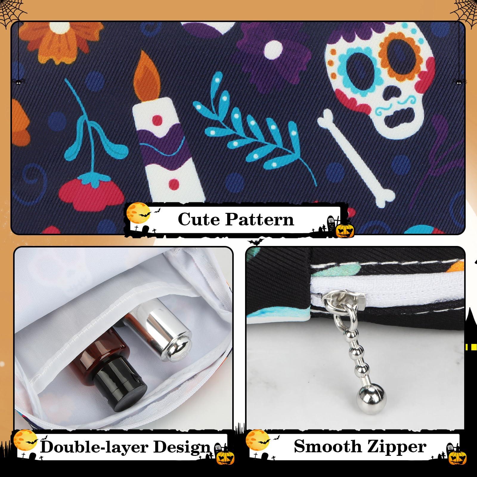 Likesing Likesing Period Bag Pouch, Canvas Sanitary Napkin Storage Bag for Girls Womens, Portable Sanitary Napkin Period Pad Pouch Bag for Purse, Small Make Up Bags(Halloween)