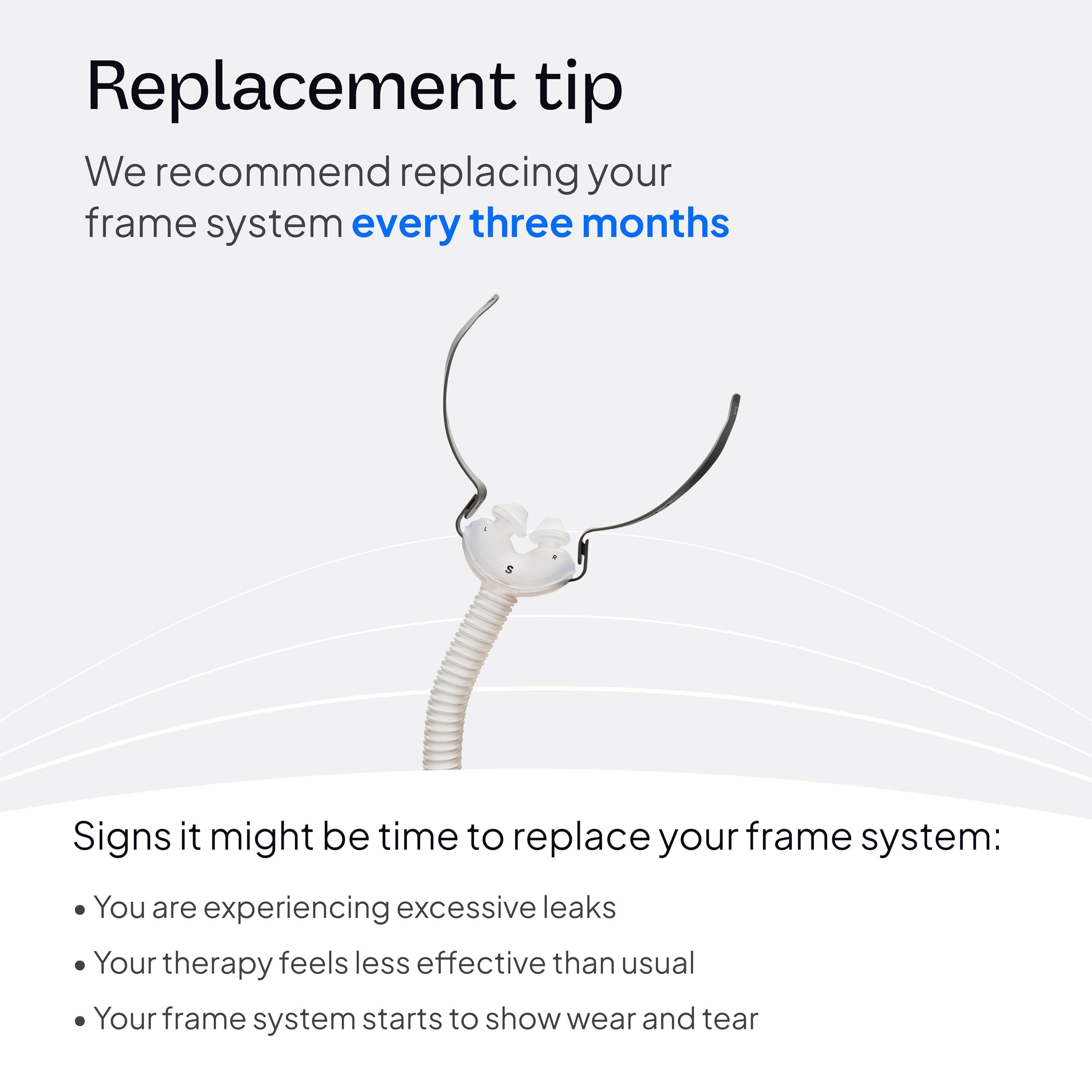 ResMed ResMed AirFit P10 Frame System - Replacement CPAP Frame System with Nasal Pillows Cushion - Headgear Not Included - Small