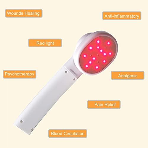 LASTEK-GD LASTEK-GD LASTEK Upgraded Pain Relief Device,13 x 650nm+4X 808nm Portable Red Light Therapy for Shoulder Back Muscle Knee Joints Pain White