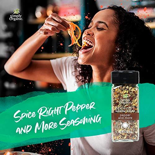 Simply Organic Simply Organic Spice Right Everyday Blends Pepper & More, Certified Organic, Vegan | 2.2 oz | Pack of 6