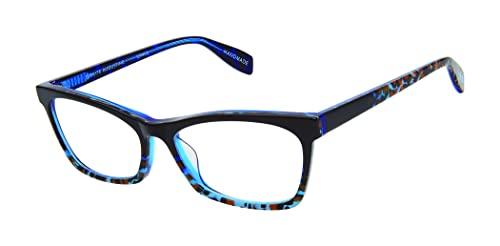 Scojo New York Scojo New York Augustine Blue Light Reading Glasses, Handmade Scratch Resistant Readers for Women and Men, Blue Camo - 1.50x