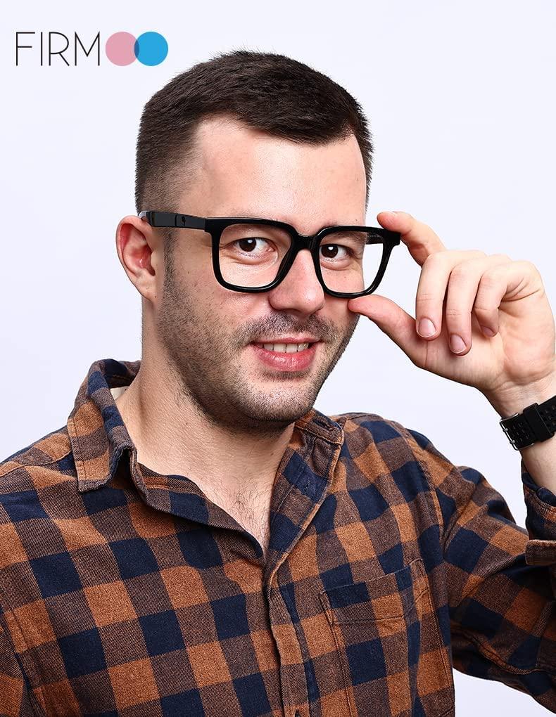 Firmoo Firmoo 2023 Oversized Blue Light Glasses for Women Men Large Frame Anti Eyestrain & UV Protection Computer Gaming Blue Blocker Eyeglasses(Tortoise)