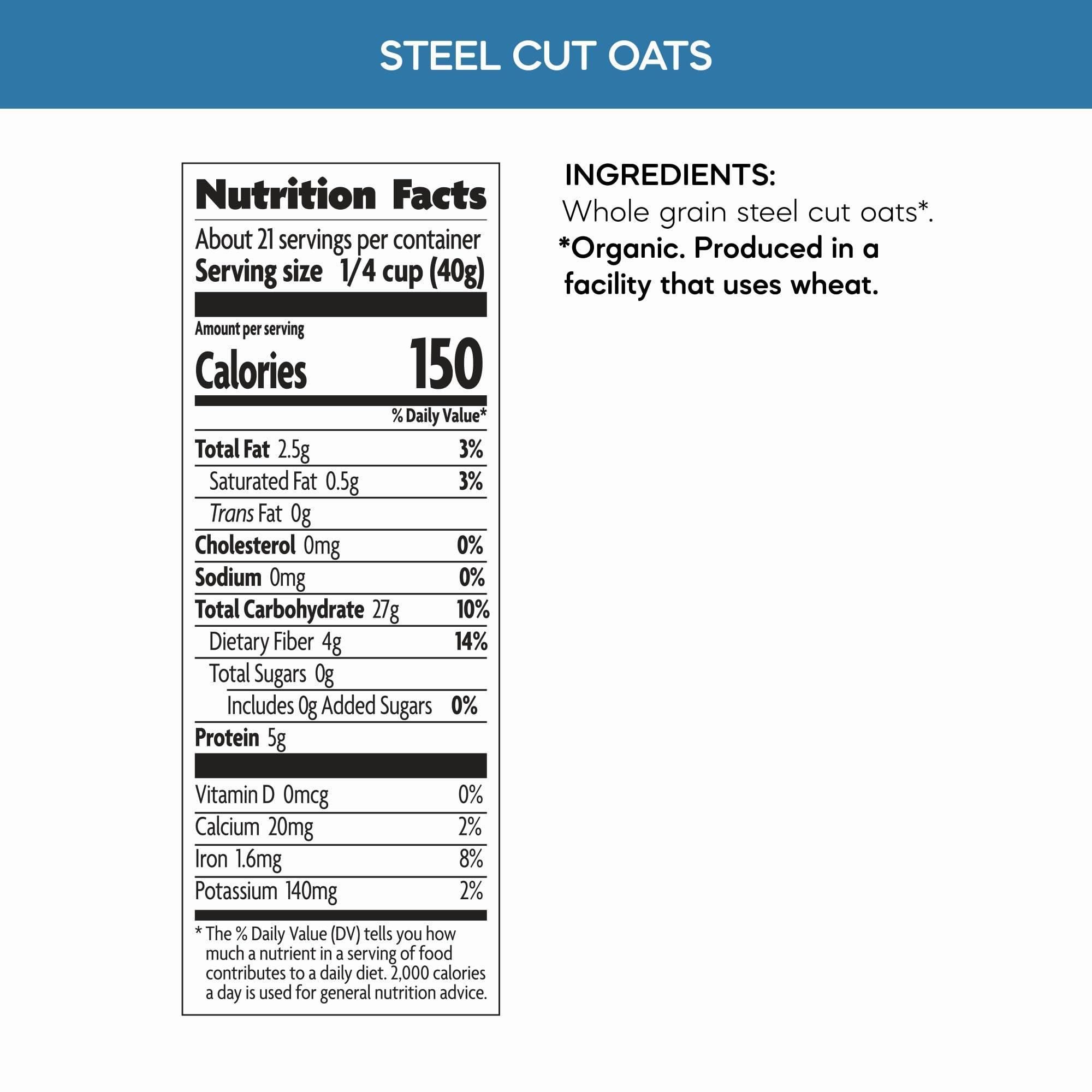 Nature's Path Nature\'s Path Organic Steel Cut Oats Oatmeal, 30 oz (Pack of 1), Non-GMO