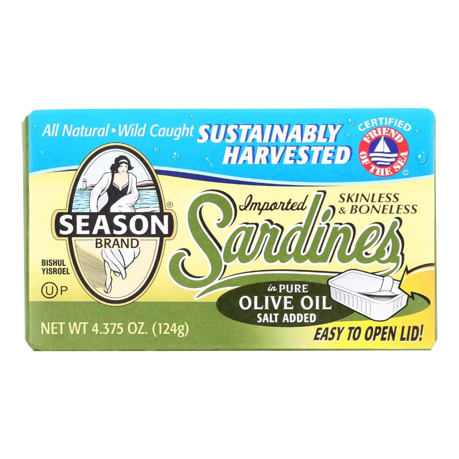 Seasons Case of Season Skinless & Boneless Imported Sardines in Soy Oil