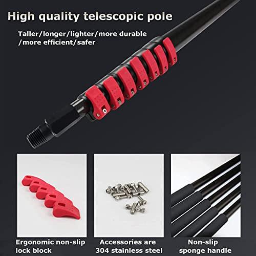 LR.store water fed pole kit window cleaning brush outdoor Window Cleaning Brush Equipment Kit, Water/Hose Fed Pole Professional Window Cleaner With Extension Pole,Telescopic Window Washing Equipment
