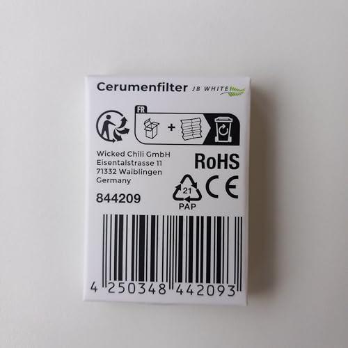 JB WHITE JB White 8 Wax Filters for Hearing Aids compatible with Phonak Cerustop Wax Guards | Widex Nanocare | Oticon ProWax MiniFit | Siemens Signia 3.0 | Resound | Hearing Aid Replacement Filter (8pcs 1.3mm)