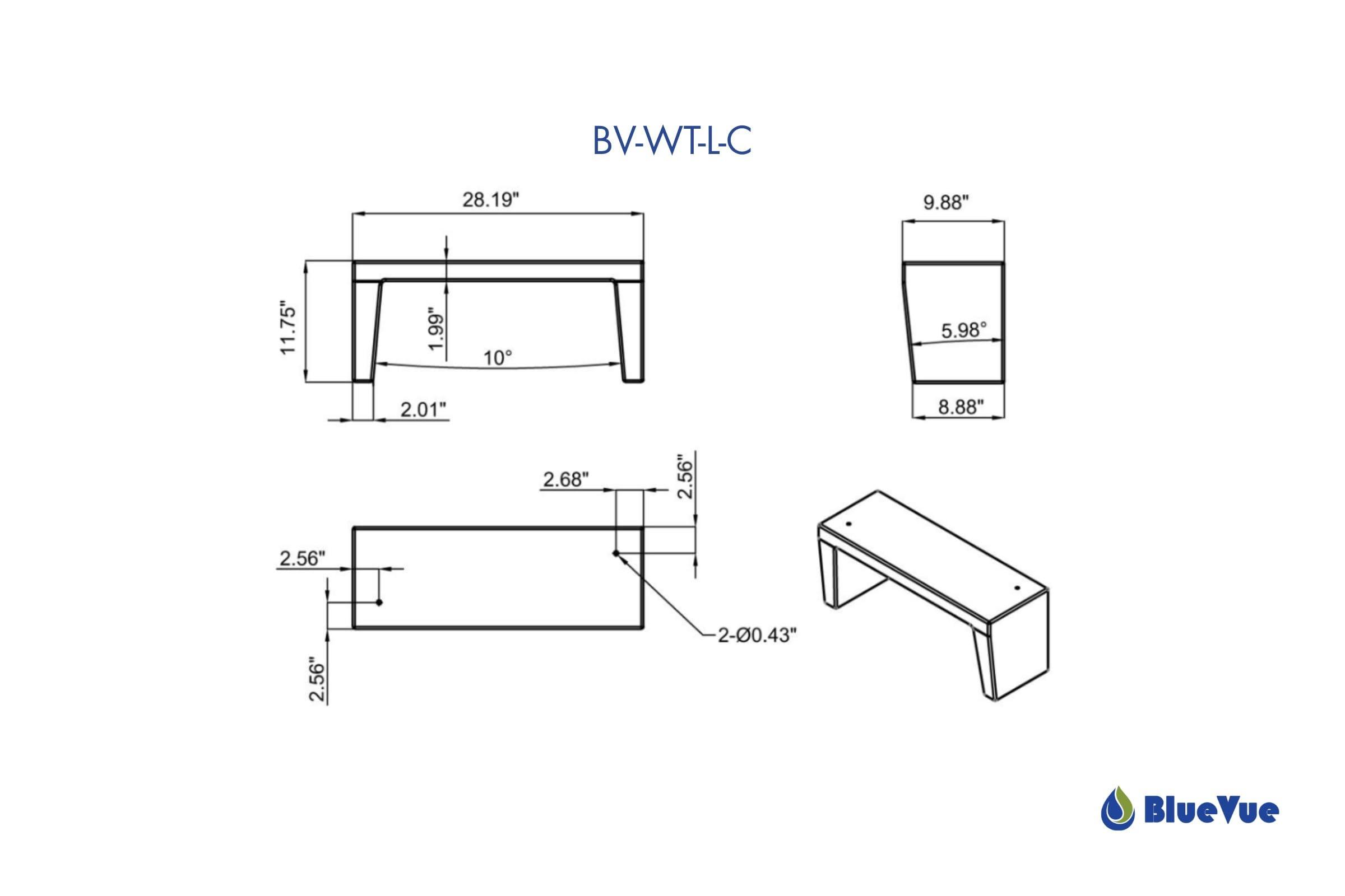 BlueVue BlueVue Bathtub Walk Thru Accessibility Insert for Easy Walk Through Or Step in Shower, Large Size Instruction Manual Coming Soon, BUT NOT Currently Included.