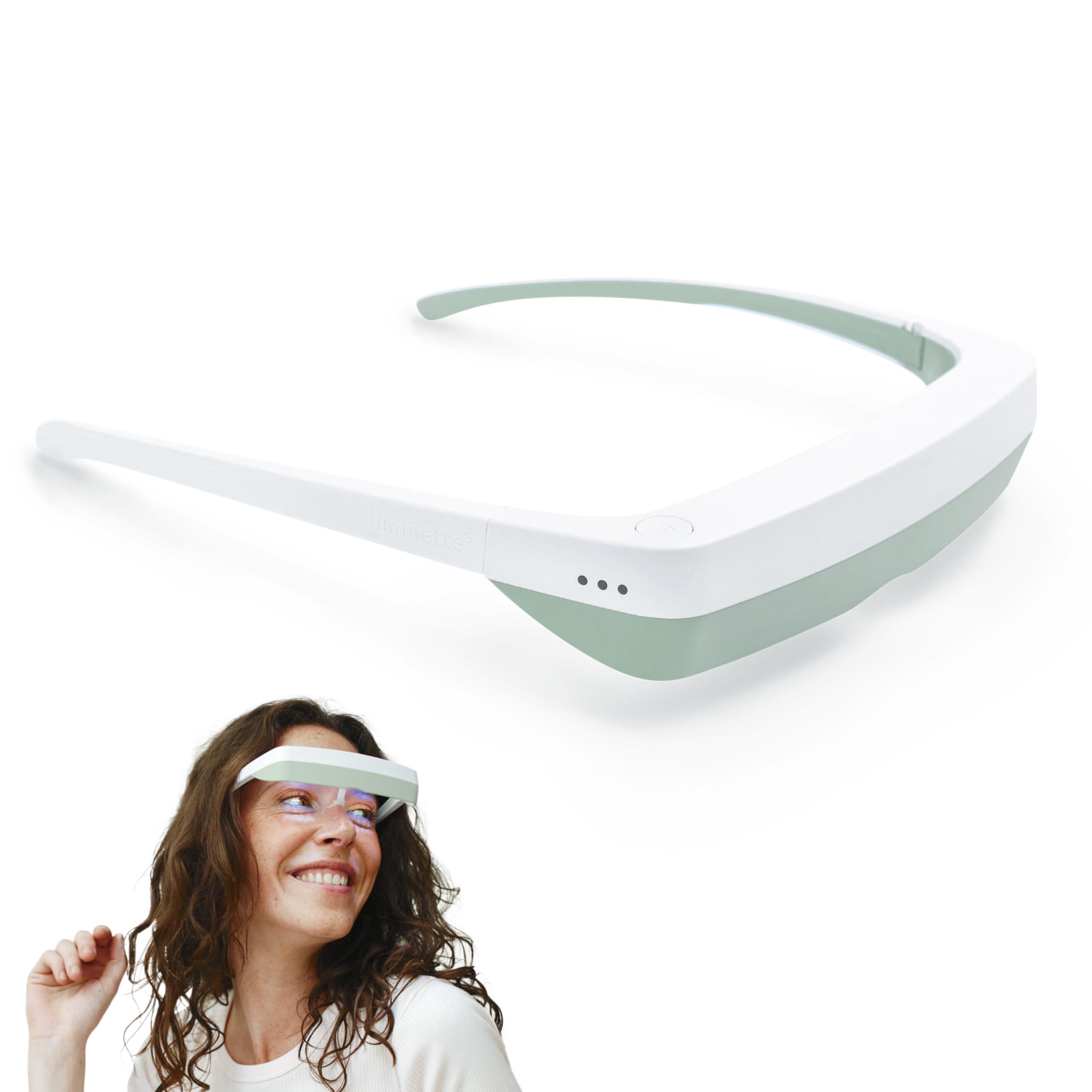 luminette Luminette 3 Light Therapy Glasses - Wearable Light Therapy Lamp - Natural Relief for Sleep Problems, Seasonal Mood Disorders & Jet lag - Portable Daylight Lamp (Green)