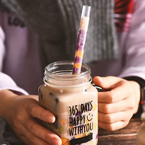 ALINK ALINK 100 Clear Boba Straws + 100 Color Boba Straws