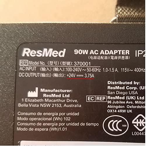 Generic ResMed 90W AC Adapter Model 370001 Power Supply Charger 24V 3.75A S90 S10 AirSense 10 AirCurve