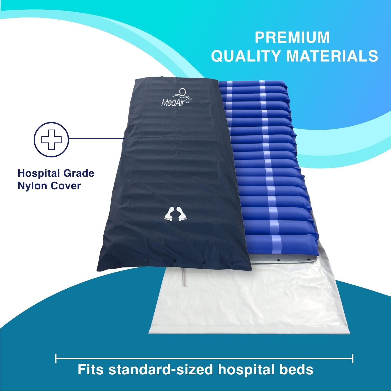 MedVance MedVance Comfort Alternating Air Pressure Mattress Pad with Ultra Quiet Alternating Pump (Mattress & Pump only) | Pressure Sore/Ulcer Prevention and Relief | Use on Medical, Hospital, or Standard Bed