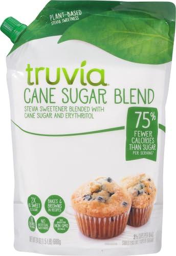Truvia Truvia Cane Sugar Blend, Natural Stevia Sweetener and Cane Sugar, 24 oz